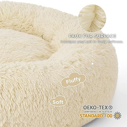 Bedsure Calming Dog Beds Large Sized Dog Donut Washable Pet Bed,36ins