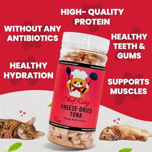 Wild Caught Freeze Dried Tuna Cat & Dog Treats, Omega-3, 1.75oz