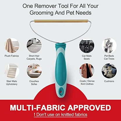 Dog Cat Hair Remover for Deep Cleaning, Lint Cleaner Pro, Pet Fur Removal Tool, Portable Carpet Scraper Rake, Fuzz Hairball Shaver Brush for Carpet, Car Mat, Couch, Pet Bed, Furniture, Rug