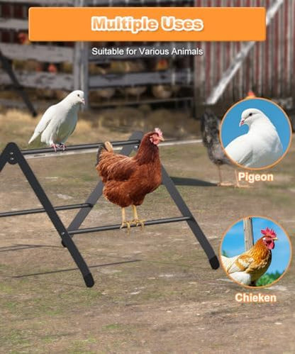 Koutemie Adjustable Chicken Perch for Coop, Large