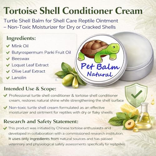 KR. LIF Tortoise Shell Balm Conditioner for Sulcata & Russian Tortoise – Turtle Shell Moisturizer Protector for Reptile Dry Skin Care 2.6 Oz
