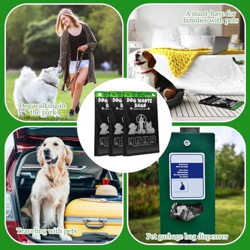 Ireer 20 Count 2000 Pcs Dog Bags Bulk, Cute Pet Waste Bags Bulk Poop Leakproof Easy Single Pull for Dog Waste Station Fit Hang Hole Dispenser Pet Home Outdoor