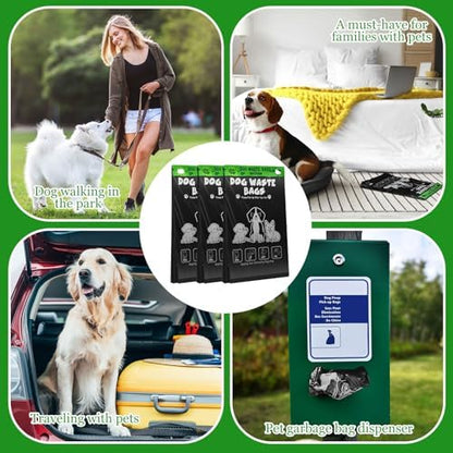 Ireer 20 Count 2000 Pcs Dog Bags Bulk, Cute Pet Waste Bags Bulk Poop Leakproof Easy Single Pull for Dog Waste Station Fit Hang Hole Dispenser Pet Home Outdoor