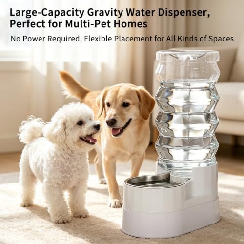 RIZZARI 9L Elevated Dog Water Dispenser: Large Capacity Wide Mouth