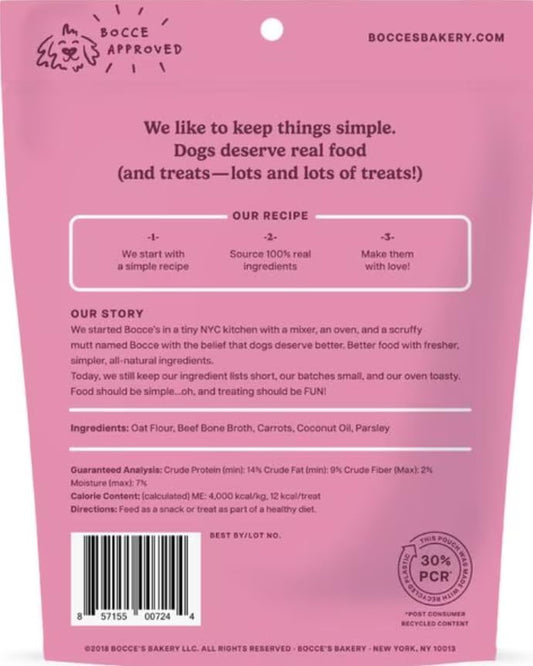 Bocce's Bakery Bone Broth Flavor Crunchy Biscuits Dog Treats, 5 oz