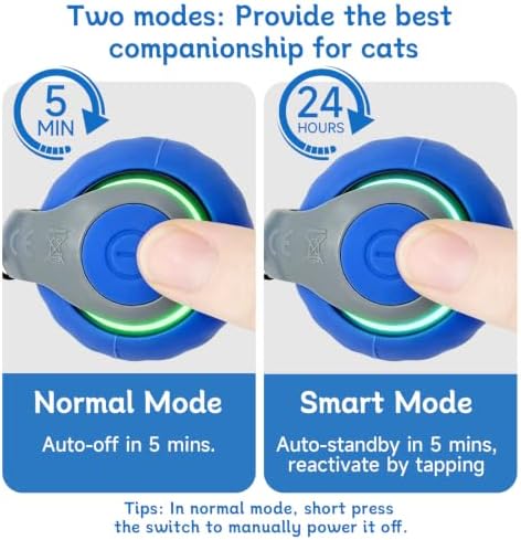 Interactive Cat Toy Ball - Automatic Moving Cat Ball for Indoor Cats with 3 Tails, Rechargeable Silent Kitten Toy for Boredom & Exercise, Rolling Ball Toy with 2 Modes & 2 Speeds.
