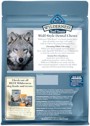 Blue Buffalo Wilderness Small Dog Dental Chews, Grain-Free, 10 oz