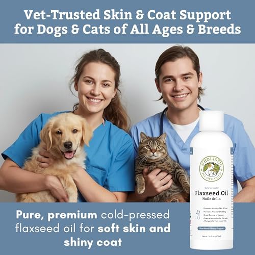 Omega 3 for Dogs and Cats, 16 Oz, Flaxseed Oil for Dogs and Cats