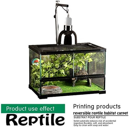 Reptile Carpet, 30 * 12in Pet Terrarium Liner,Reptiles Cage Mat/Substrate for Snakes, Chameleons, Geckos and Kitchen Use(2sheets) with Tweezers Feeding Tongs