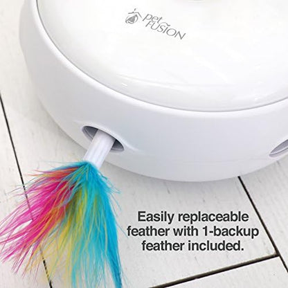PetFusion Ambush Interactive Electronic Cat Toy Rotating Feather Teaser