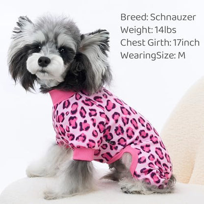 XPUDAC 4 Pack Dog Pajamas Pink Dog Clothes for Small Dogs Outfit, XS