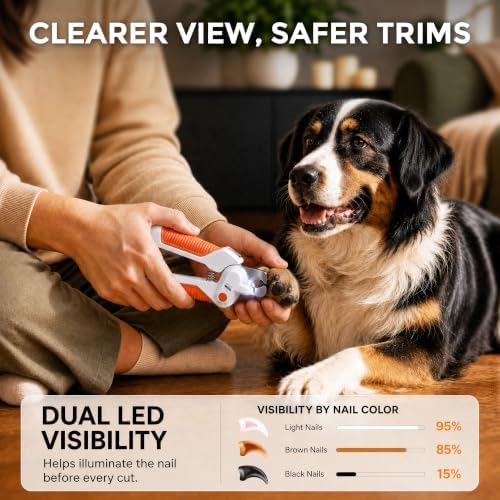 Dog Nail Clippers ＆ Trimmer with Light - for Medium to Large Dogs