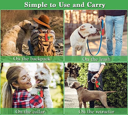 WDFAACK Dog Poo Bags with Holder-240 Large Poop Bags, Corn Starch Blended Poo Bag, Extra Thick Strong Leak Proof Poop Waste Bag for Dogs (Green)