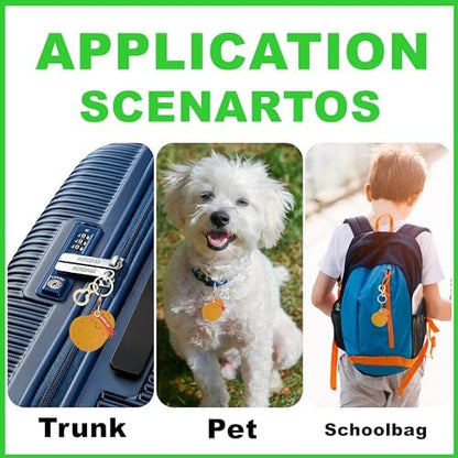 BORKUANA PU Leather Keychain Holder Protective Case Compatible with AirTag