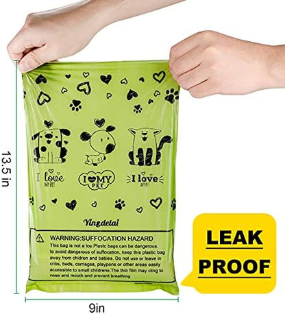 Dog Poop Bags Rolls with Dispenser Extra Thick Leak Proof 280Ct Scented