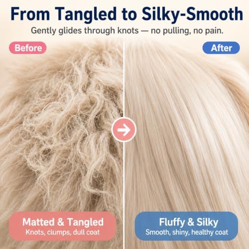 Cat Brushes for Indoor Cats, Cat Deshedding Tool for Long Hair Cats, Green