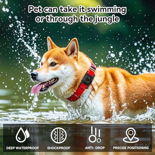 GOCII for Airtag Dog Collar Holder 2 Pack,Waterproof Dog Collar Holder for Apple AirTag(Gen 1 & 2),Silicone Air Tags Case for Dog Collars(Navy&Black)