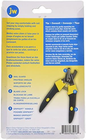 JW Pet Company GripSoft Deluxe Nail Clipper for Dogs, Large, Blacks & Grays