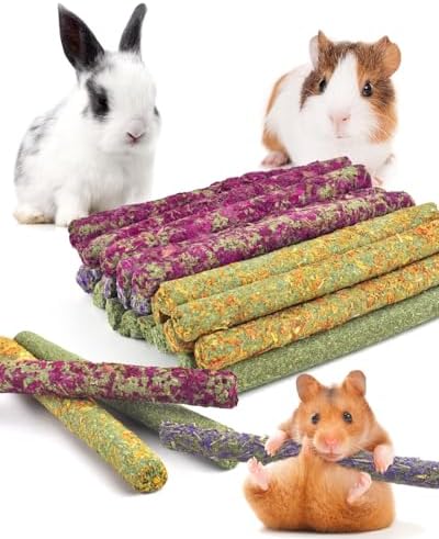 Bissap 22PCS Rabbit Chew Sticks, Natural Molar Treats for Small Pets