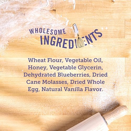Three Dog Bakery Blueberry Pancake Bites,Treats with Real Blueberries & Vanilla,Mess-Free Snacks & Training Cookies for Dogs-& Puppies,Human-Inspired,(Pack of 2)