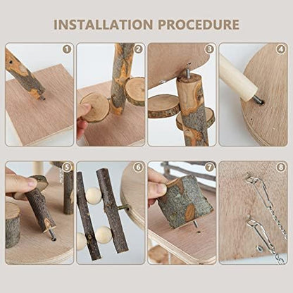 Wooden Hamster Playground, Hamster Platform, Hamster Climbing Hide Frame