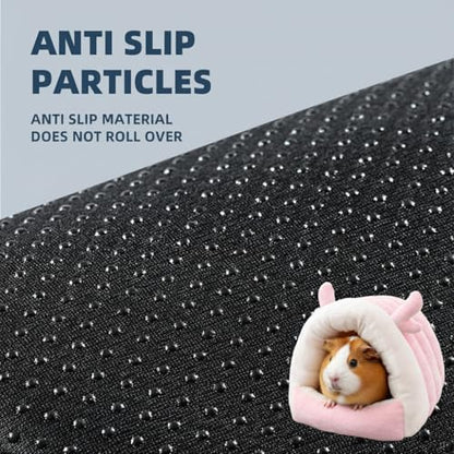 Guinea Pig Hideout, Warm Bed for Guinea Pig,Rabbits, Chinchillas, Guinea Pig Bed, Cozy Small Animal Winter Shelter (Pink, Large)