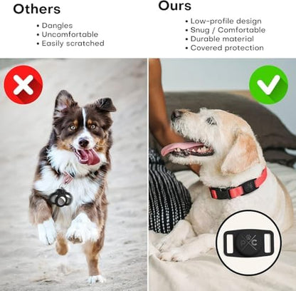 Pup Culture AirTag Holder - Lightweight, Protective Case for Dog & Cat Collars - Track Pets with Apple AirTag