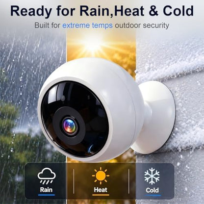 2K Magnetic Security Camera Indoor Wireless: Clear Pictures and Videos