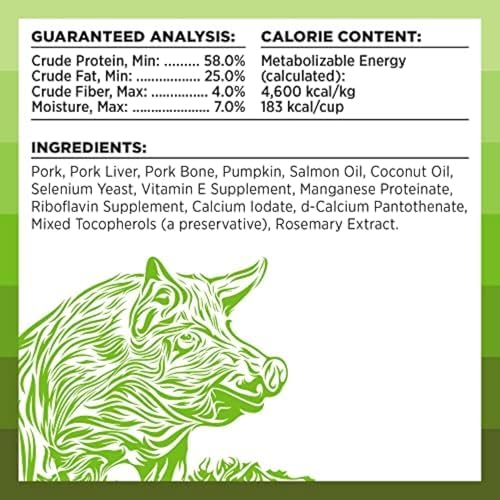 BIXBI Liberty Freeze-Dried Dog Food Topper & Treats, Pork – 97% Meat & Organs, No Refrigeration – USA Made, 26 oz