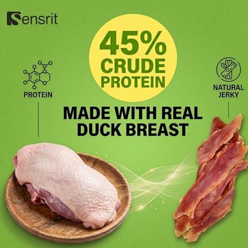 Duck Breast Strips Dog Treats - 10 Oz Premium Jerky Dog Treats, High Protein (45%) Real Duck Meat Snacks for All Dogs, Low Fat Training Rewards & Healthy Chews for Small Medium Large Dogs