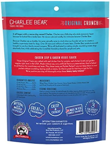Charlee Bear Chicken Soup & Garden Veggie Dog Treats 16 oz. Bag (Pack of 2)