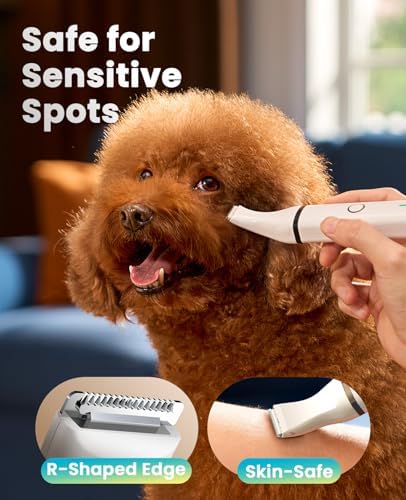 oneisall Dog Paw Trimmer, Small Dog Clippers with Double Blades