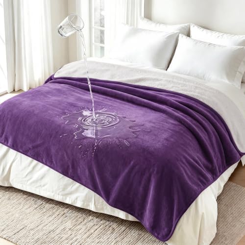 Luciphia Waterproof Pet Blanket, Washable Reversible Sherpa Fleece Throw