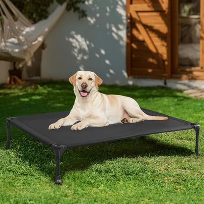 Veehoo Outdoor Elevated Dog Bed Large Sized Dogs, Cooling Raised Dog Cots