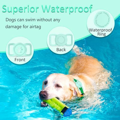 SANKALA Airtag Dog Collar Holder, Waterproof, Light Green, 1 Pack