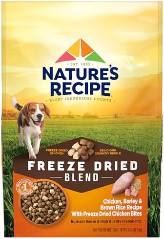 Nature's Recipe Freeze Dried Blend Dry Dog Food, 10.5 lb Bag