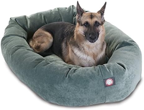 Majestic Pet Micro Velvet Dog Bed, 52 Inch X-Large, Round, Washable, Azure
