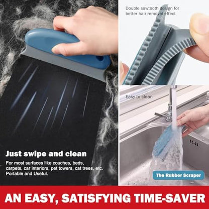 Pet Hair Remover 3-Pack, Reusable Dog & Cat Hair Removal Tools, Lint Shaver