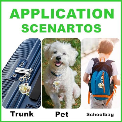 BORKUANA PU Leather Keychain Holder Protective Case Compatible with AirTag