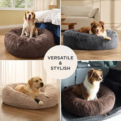 Bedsure SupportMax™ Calming Dog Bed Medium Size Dog Washable Pet Bed,30in