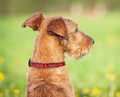 Pets First NBA PET Collar HOUSTON ROCKETS Dog Collar, Size Medium Basketball Team Collar for Dogs & Cats. A Shiny & Colorful Dog & Cat Collar Licensed by the NBA