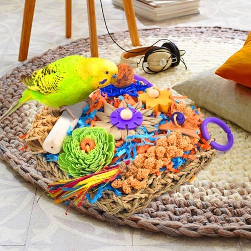 Bird Toys, Bird Foraging Hanging Climbing Toys for Small-Medium Parrot