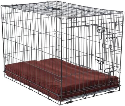 Happy Hounds Cooper Deluxe Reversible Crate Pad - Extra Small - Burgundy