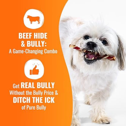 GOOD 'N' FUN Twists Long-Lasting Dog Treat with Real Bully, 6 Count