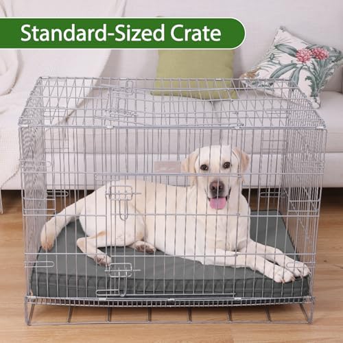 Waterproof Dog Bed Washable Wipeable Leather Large Crate Pad 35" Orthopedic