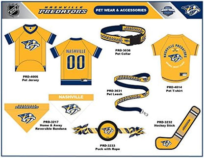 NHL NASHVILLE PREDATORS BANDANA for DOGS & CATS, Large/X-Large. - Cute & Stylish Bandana! The Perfect HOCKEY FAN Scarf Bandana, great for Birthdays or any Party!