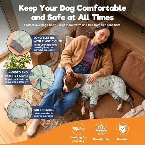 LovinPet Large Dog Clothes for Labrador, Sage Animal Print, Grey, L