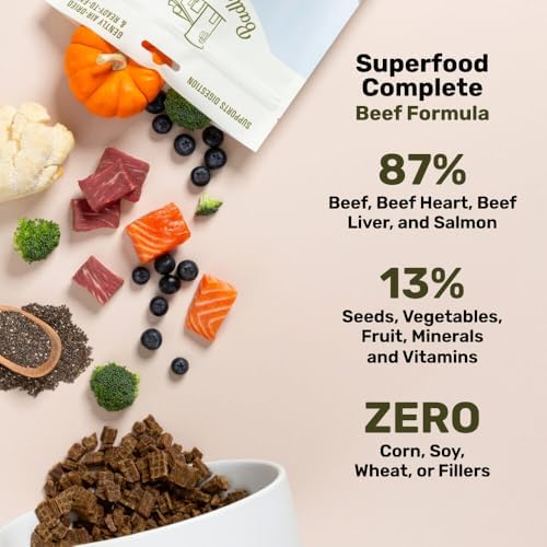 BADLANDS RANCH Air-Dried Beef Dog Food, 87% Real Meat, 24 oz