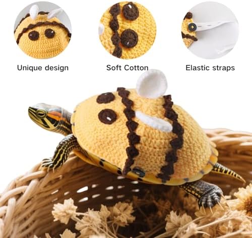 Turtle Sweater Handmade Small Animal Sweater Winter Knitted Sweater with Adjustable Strap Tortoise Apparel for Christmas Halloween Party Cosplay Costume Photo Shoot (Small)