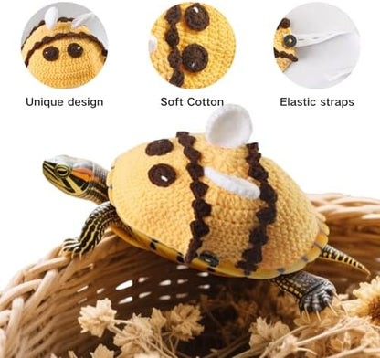 Turtle Sweater Handmade Small Animal Sweater Winter Knitted Sweater with Adjustable Strap Tortoise Apparel for Christmas Halloween Party Cosplay Costume Photo Shoot (Small)